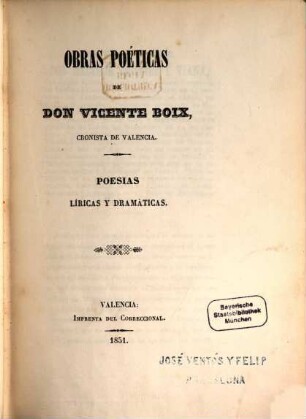 Obras poeticas : Poesias liricas y dramaticas