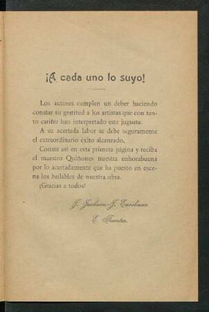 ¡A cada uno lo suyo!