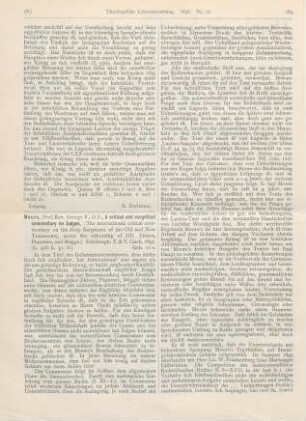 283-285 [Rezension] Moore, George F., A critical and exegetical commentary on Judges