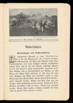 Anweisungen. Speisenfolgen und Kochvorschriften.
