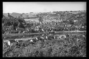 Blick auf z.T. Kreuzwertheim, Mainufer bis Mainspitze, Wartberg