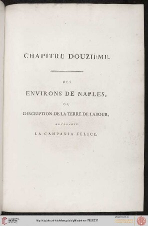 XII: Des environs de Naples