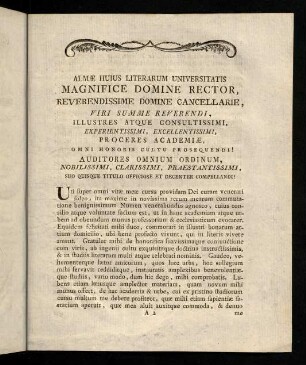 3-18, Almae Huius Literarum Universitatis Magnifice Domine Rector ...