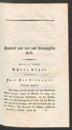 Hundert und vier und siebenzigster Heft.
