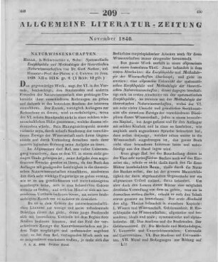 Suckov, G.: Systematische Encyklopädie und Methodologie der theoretischen Naturwissenschaften. Halle: Schwetschke 1839