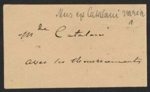 Handschriftliche Visitenkarte