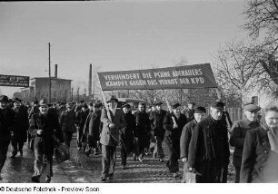 Demonstration der Leipziger Eisen- und Stahlwerke (LES)