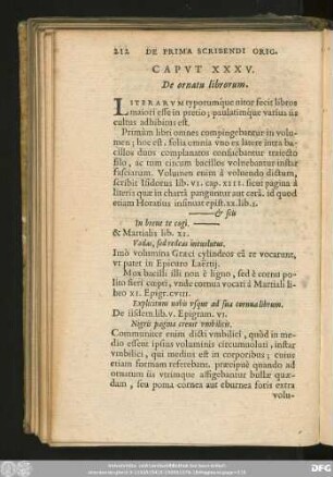 Caput XXXV. De ornatu librorum.