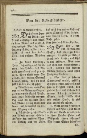 Von der Arbeitsamkeit.