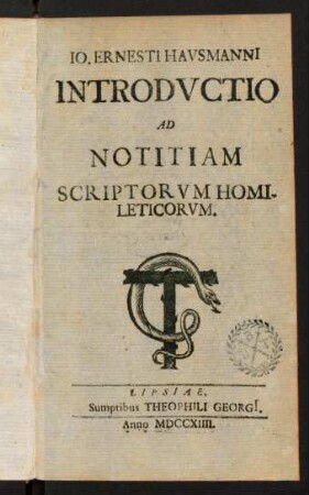 1r-106, Io. Ernesti Hausmanni Introductio Ad Notitiam ...