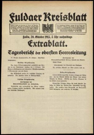 Ausgabe vom Mittwoch, den 20. Oktober 1915.