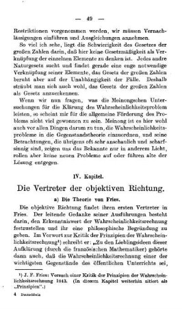 IV. Kapitel - Die Vertreter der objektiven Richtung.