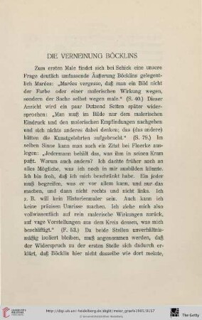 Die Verneinung Böcklins