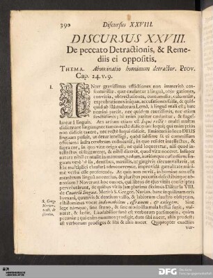 Discursus XXVIII. De peccato Detractionis, & Remediis ei oppositis