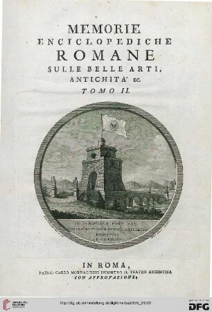 2: Memorie enciclopediche romane sulle belle arti, antichita etc