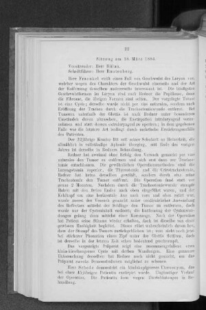 Sitzung vom 18. März 1884.