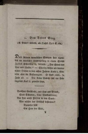 1. Des Todes Sieg.