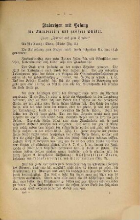 Reigen für das Turnen der Knaben, der Mädchen und der Erwachsenen, in zwanglosen, freien Heften herausgegeben, 2. 3 Reigen [u.a.]