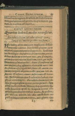 Caput Undecimum. Quartus ludendi modus recensetur.