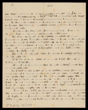 Brief von Franz Rosenzweig und Edith Rosenzweig an Adele Rosenzweig