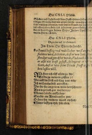Der CXLI. Psalm.