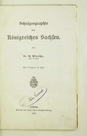 Schulgeographie des Königreiches Sachsen