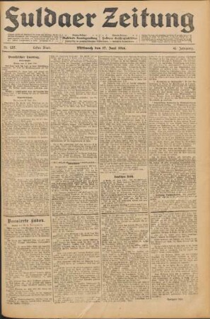 Ausgabe vom Mittwoch, den 17. Juni 1914.