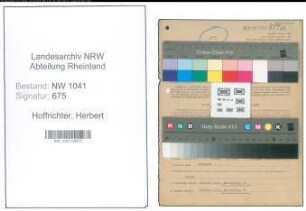 Entnazifizierung Herbert Hoffrichter , geb. 24.07.1903 (Wirtschaftsinspektor)