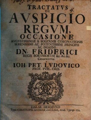 Tractatus de auspicio regum