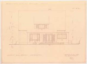 Garten Gottlieb Gessler, Rastatt: Wohnhaus Gessler: Südansicht 1:50