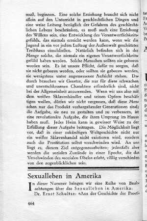 Sexualleben in Amerika
