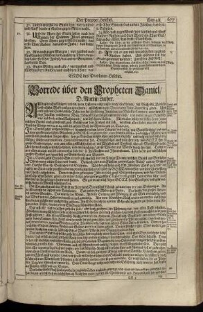 Vorrede ueber den Propheten Daniel / D. Martin Luther