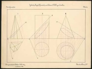 Übung in Darstellender Geometrie: Schnitte durch geometrische Körper