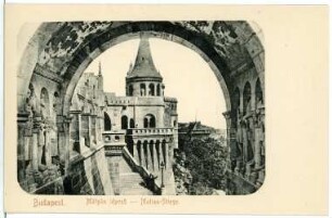 Budapest. Fischerbastei (1895-1902; Frigyes Schulek), Krönungsstiege