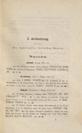 Münz-Sammlung des Vereins für Nassauische Alterthumskunde und Geschichtsforschung : Die mittelalterlichen und neueren Münzen
