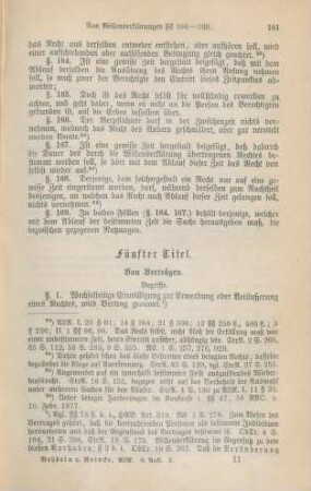 Fünfter Titel. Von Verträgen