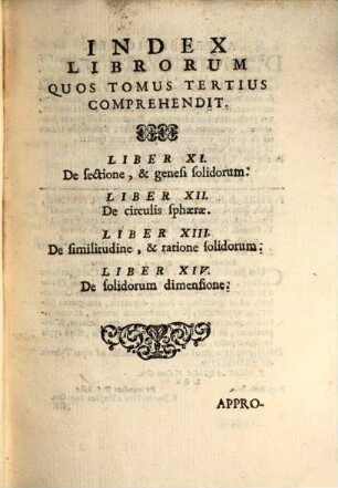 P. F. Fortunati A Brixia ... Elementa Mathematica : In Quatuor Tomos Digesta. 3, Geometriam solidorum continens