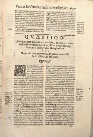 Qvaestio XV. Vtrum praeter distinctionem realem, & rationis, detur distinctio media, scilicet formalis ex natura rei;eaq; intercedat inter gradus Metaphysicos.f