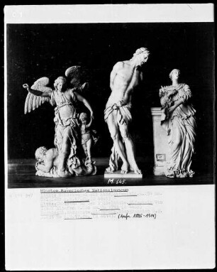 links: Schutzengel mit Kind, Mitte: Christus an der Geißelsäule, rechts: Heilige Margareta