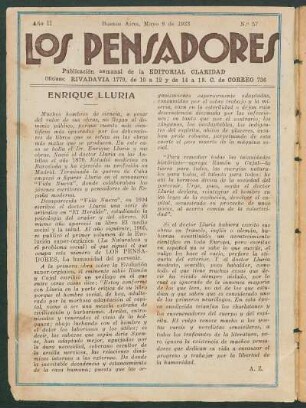 1923005700: La humanidad del porvenir