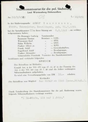 Haussmann, Adolf