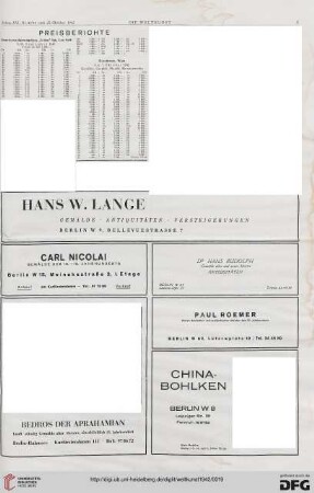 Nr. 43/44 (25. Okt. 1942), S. 5: Preisberichte
