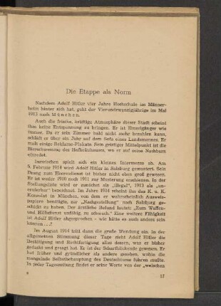Die Etappe als Norm