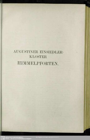 Augustiner Einsiedler-Kloster Himmelpforten
