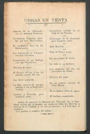 Obras en venta