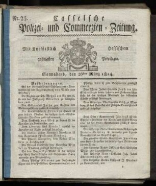 Nr. 25, Sonnabend den 26sten Maerz. 1814