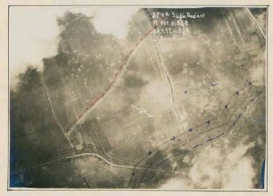 Foto der deutschen Stellung südwestlich von Quéant (Luftbild)