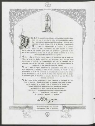 Decreto del Poder Ejecutivo declarando fiesta nacional el día 12 de Octubre