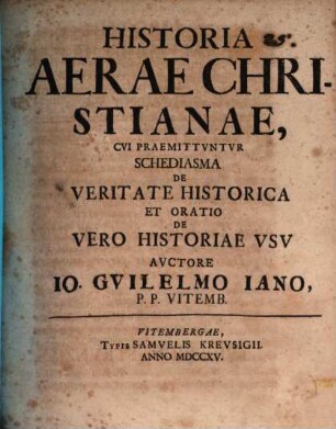 Historia aerae Christianae