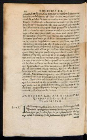 Dominica Laetare Quae Est In Quadragesima IIII.